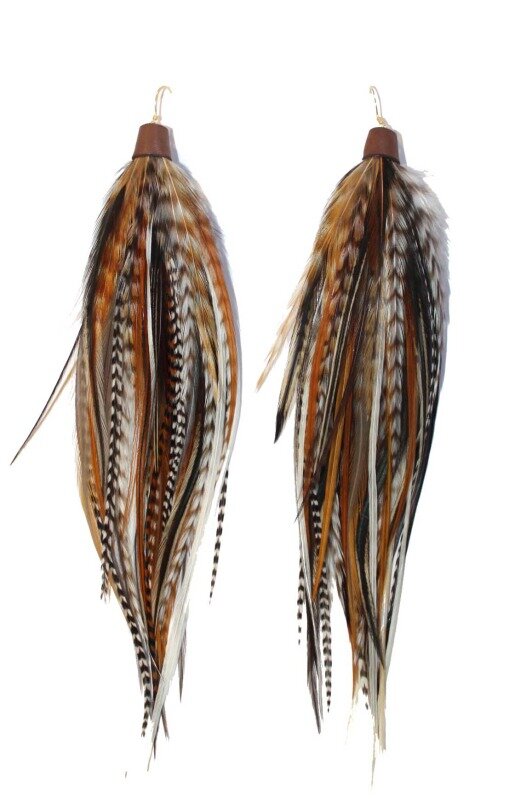 Feather oorbellen
