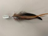 bruine Feathers 3 stuks met clip blond