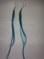 Feather earring Ocean