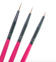Penselen set 000 pink per 3 verpakt