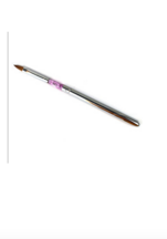 Acrylpenseel Nr. 8 PAARS MET ZILVER HANDVAT