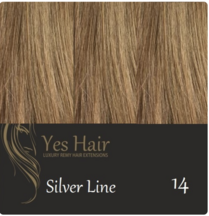 Yeshair silver line 50 cm Wavy kleur 14