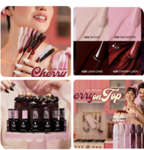 Victoria Vynn&trade; 8 Pack Gellak &ndash; Cherry on Top | 7 kleuren + Cat Eye + No Wipe Topcoat