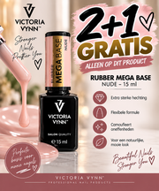 2+1 GRATIS Victoria Vynn Rubber Mega Base Colors &ndash; Nude 15 ml