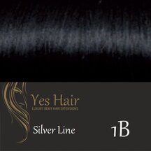 Yes Hair Extensions Silver Line 50 cm NS kleur 1b Zwart bruin