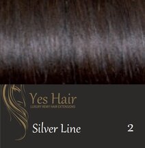Yes Hair Extensions Silver Line 50 cm NS kleur 2 Donker Bruin