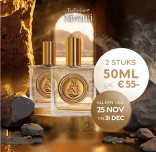 Aanbieding 2 flessen Niventi 50 ml voor &euro; 55,00