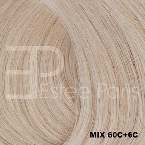 Estee Paris Genius Weft 50 cm  Kleur Piano 60C+6C platinum blond + lichtblond | 100% Remy Haar
