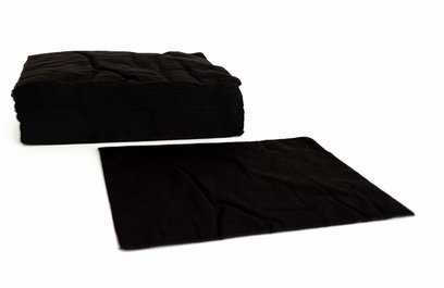 Wegwerp handdoeken eco zwart 70x50 cm 50 stuks