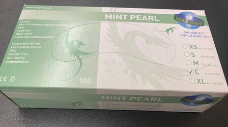 Nitril Handschoen Mint Pearl 100st maat L