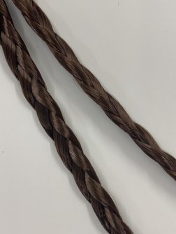 Vlecht haarband - medium brown small 