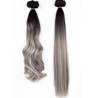 Clip In 7 Banen, Silver Ombre Glamour Your Hair
