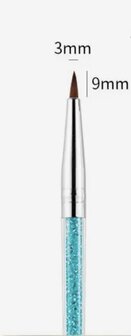 Acrylpenseel aqua glitter nylon 3 mm