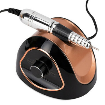 Complete manicure- en pedicure freesmachine set 68W zwart goud inclusief voetpedaal en bits