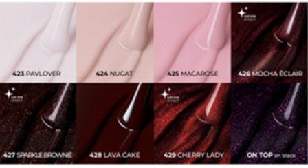 Victoria Vynn&trade; 8 Pack Gellak &ndash; Cherry on Top | 7 kleuren + Cat Eye + No Wipe Topcoat Gratis toilet tas