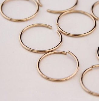 Haar ring groot Goud (12 stuks)