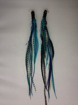 Feather earring Ocean