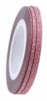 Striping tape glitter roze 1mm
