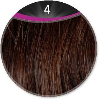 Great Hair extensions/40 cm stijl KL: 4 - donker kastanje 