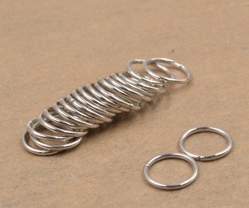 Haar ring klein Zilver (10 stuks)