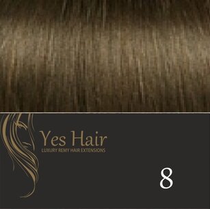 Yes Hair Extensions Silver Line 55/60 cm NS kleur 8 