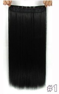 Clip In Hair One Stroke stijl 55 cm #1 Clip In Hair One Stroke stijl 55 cm #1