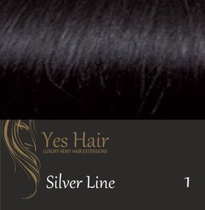 Yes Hair Extensions Silver Line 50 cm NS kleur 1 Zwart  Yes Hair Extensions Silver Line 50 cm NS kleur 1 Zwart