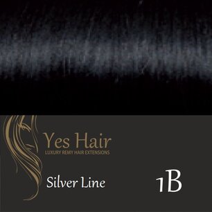 Yes Hair Extensions Silver Line 50 cm NS kleur 1b Zwart bruin Yes Hair Extensions Silver Line 50 cm NS kleur 1b Zwart bruin