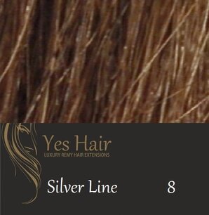 Yes Hair Weft Silver Line 50 cm breed kleur 8