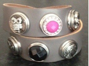 Dubbele Armband taupe (set) Dubbele Armband taupe (set)