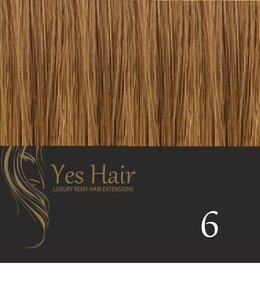 Yes Hair Weft 130 cm breed kleur 6 Licht Bruin