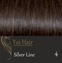 Yes Hair Extensions Silver Line 40 cm NS kleur 4 Midden Donker Bruin