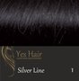 Yes Hair Extensions Silver Line 40 cm NS kleur 1 zwart