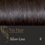 Yes Hair Extensions Silver Line 50 cm NS kleur 2 Donker Bruin