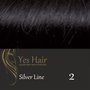 Yes Hair Extensions Silver Line 55/60 cm NS kleur 2 Donker Bruin